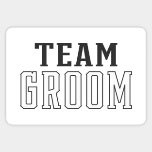 Simple Team Groom Wedding Typography Magnet